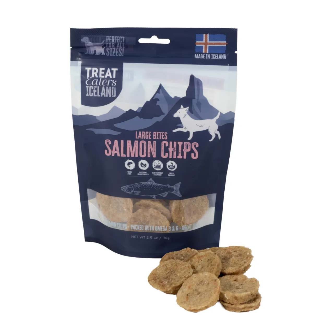 Treateaters Iceland laksechips til hund 70 g